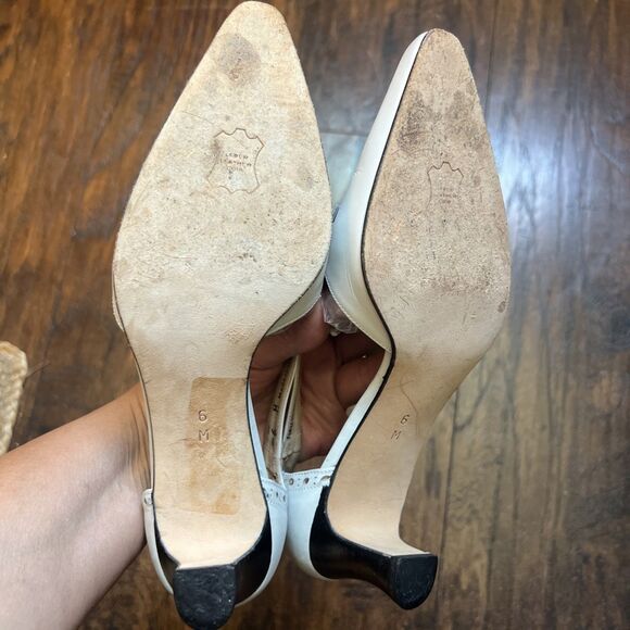 Vintage Bally Made In Italy Kiltie Fringe Size 6M Side Buckle Pumps Gray 90’s - Picture 8 of 10